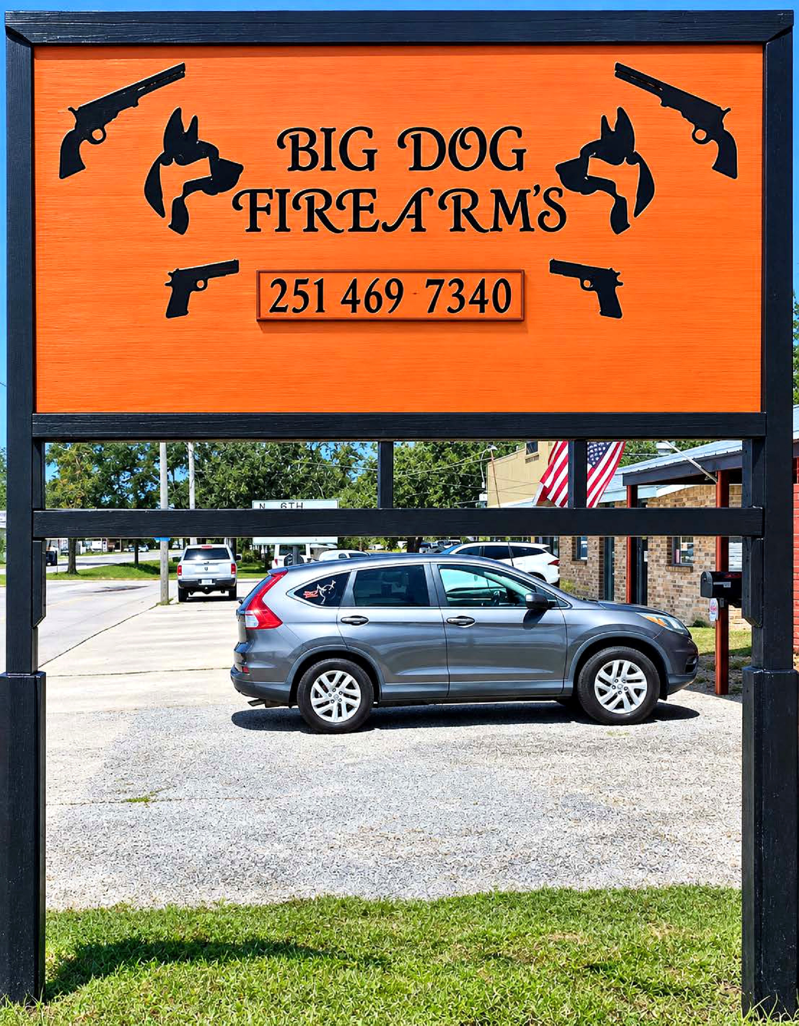 Big Dog Firearms Road Sign